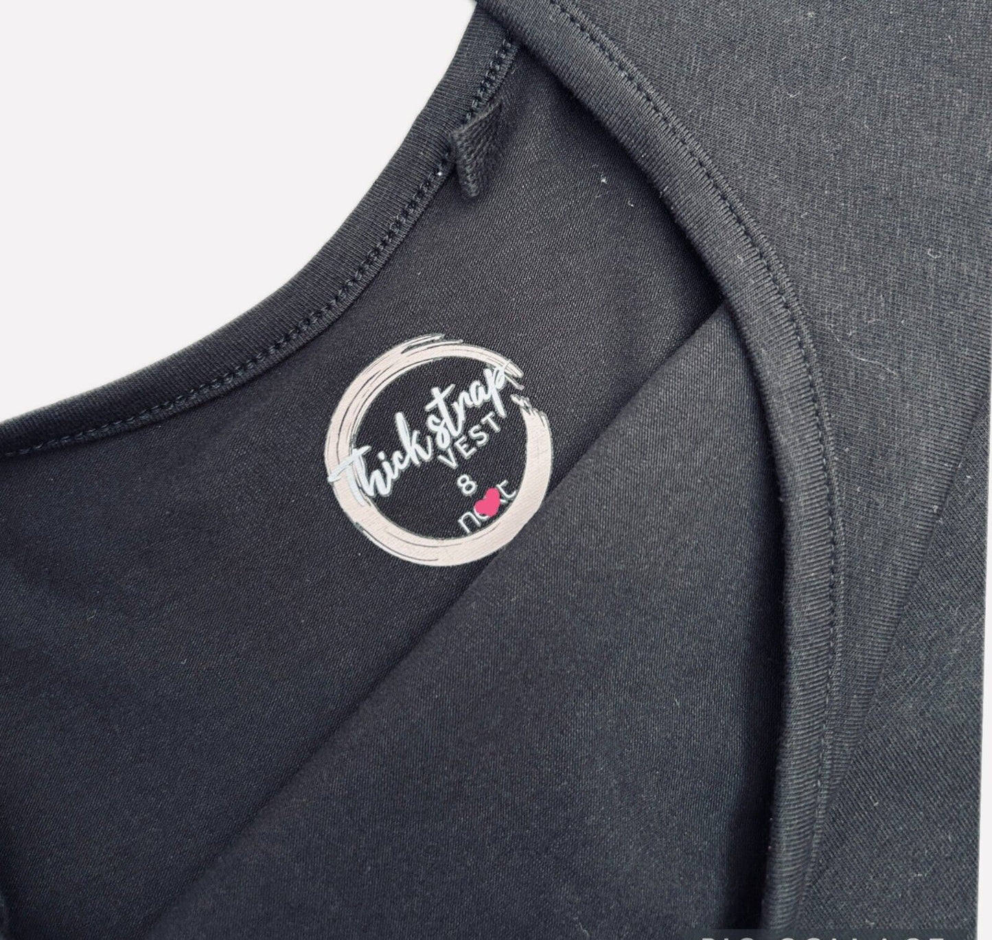 Ladies Women's Next Thick Strap Vest Top Summer Black Grey Cami Tank Cotton