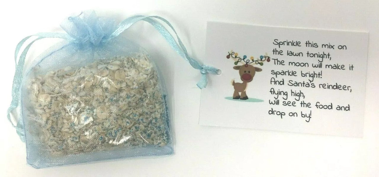 Christmas Reindeer Food Oats Dust Xmas Eve Box Kids Xmas Santa Plate