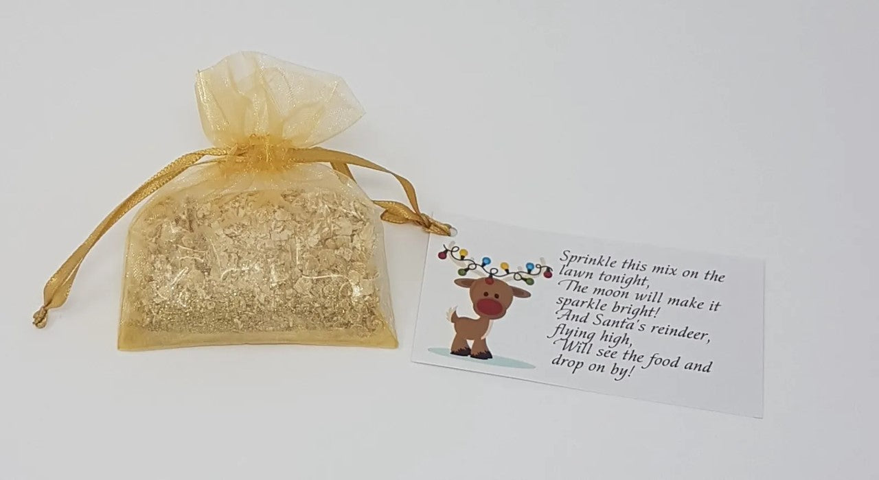 Christmas Reindeer Food Oats Dust Xmas Eve Box Kids Xmas Santa Plate