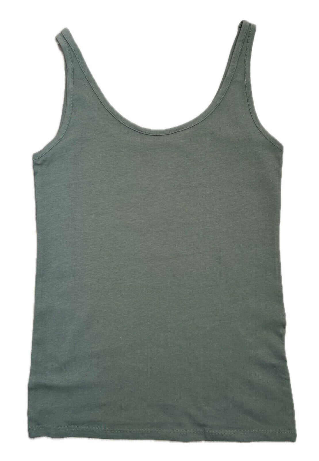 Ladies Women's Next Thick Strap Vest Top Summer Black Grey Cami Tank Cotton