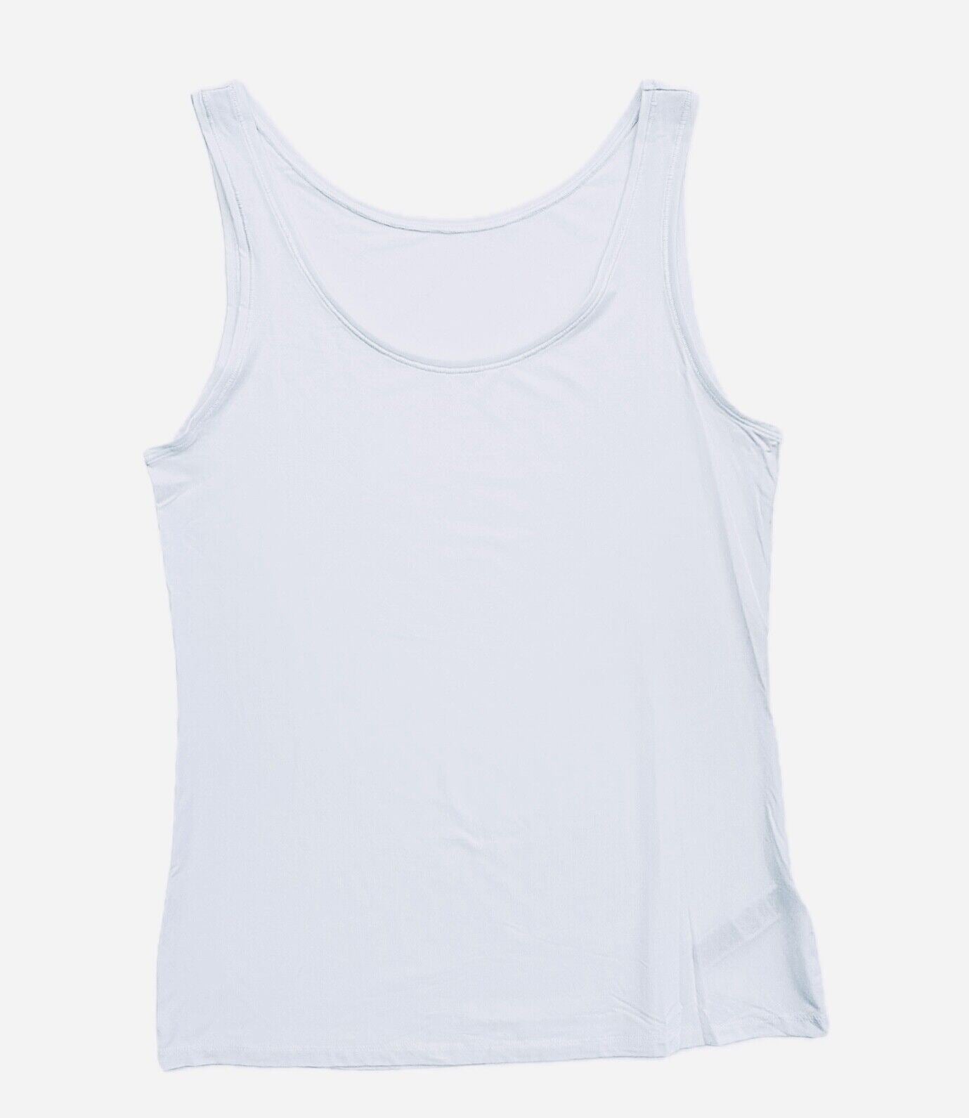 Ex Famous Store Brand Ladies Vest Navy White Modal Rich Layering Base Sleep Wide Strap