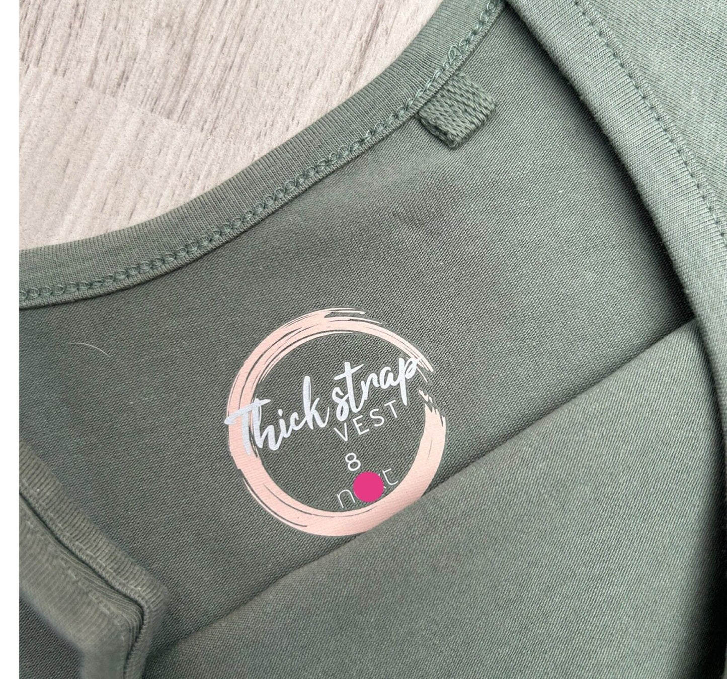 Ladies Women's Next Thick Strap Vest Top Summer Black Grey Cami Tank Cotton