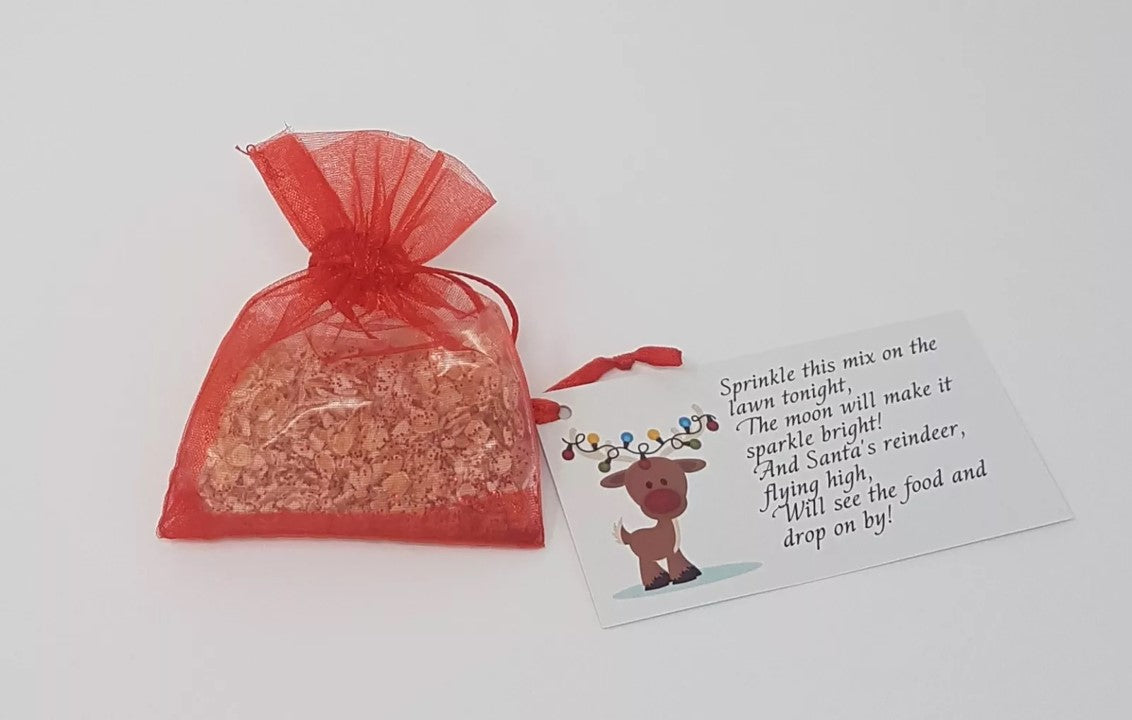 Christmas Reindeer Food Oats Dust Xmas Eve Box Kids Xmas Santa Plate
