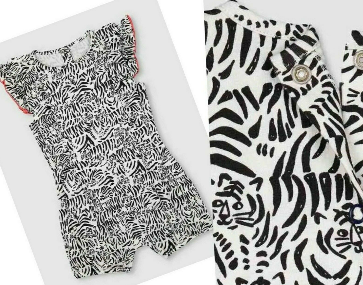 Myleene Klass Girls 1 Piece Zebra Print Summer Playsuit Designer Outfit